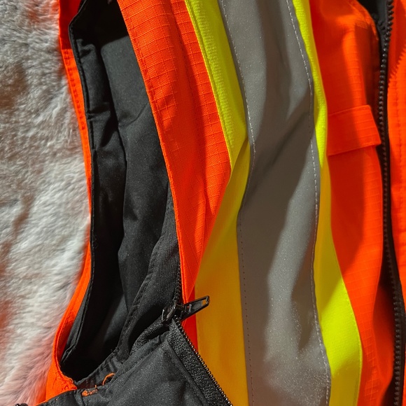 NEVER WORN Mens Forcefield Safety Parka + Removable Bomber Jacket (S) - Orange - Picture 6 of 8